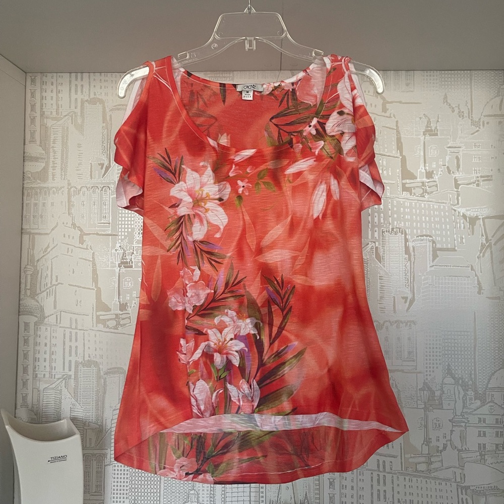 Cache Top T-Shirt - Floral Print - Size M